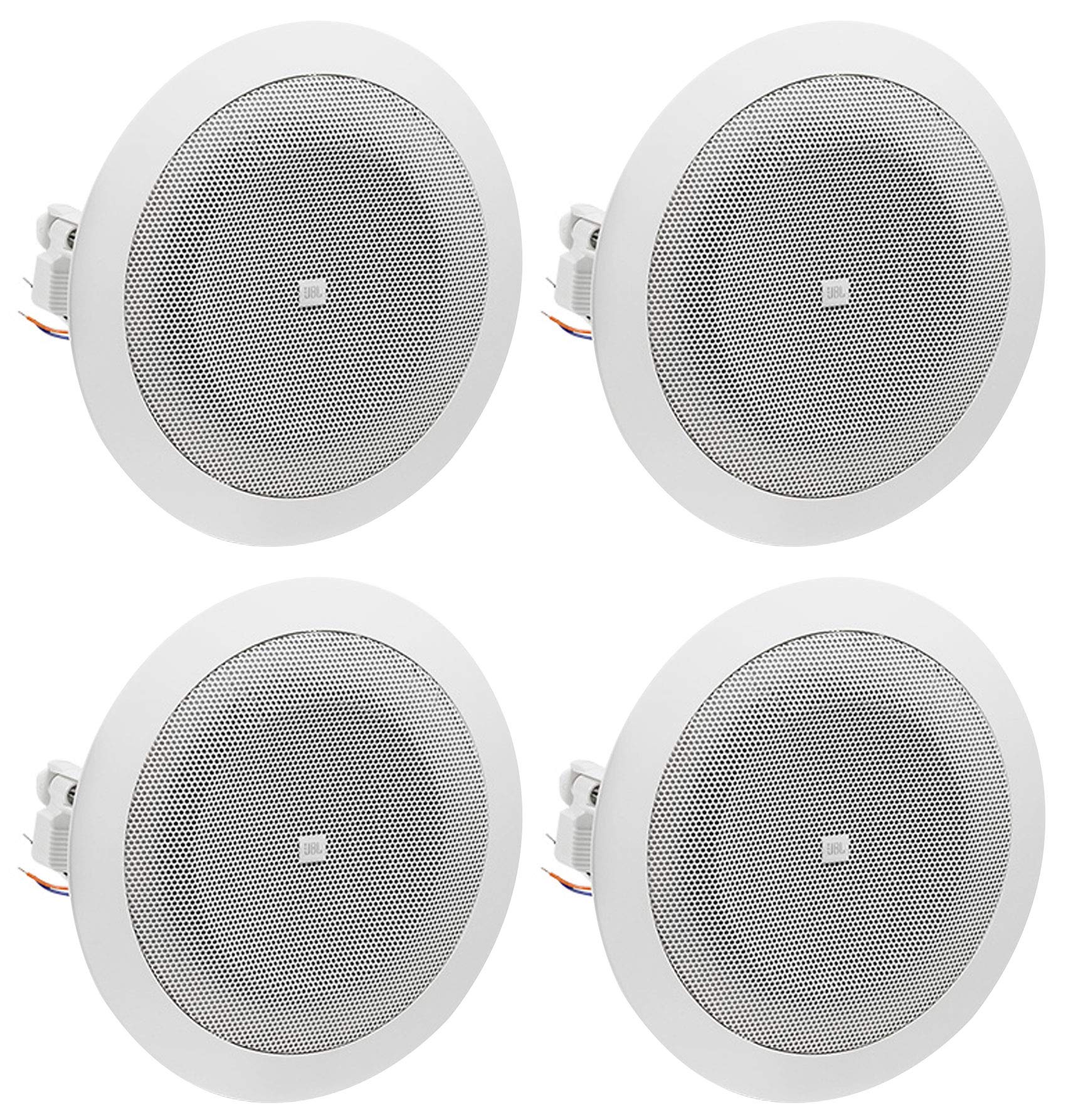 JBL 8124 4-Pack Full-Range In-Ceiling Speakers with 70V/100V Transformer - High-Quality Audio for Home Theater, Background Music & Commercial Spaces