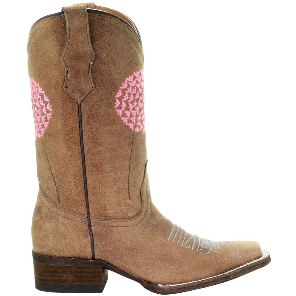 Corral Women's Tn Honey Dandelion Embroidery Square Toe Boots - Size 3 | Western Cowgirl Boots for Country Dancing, Rodeo & Casual Wear