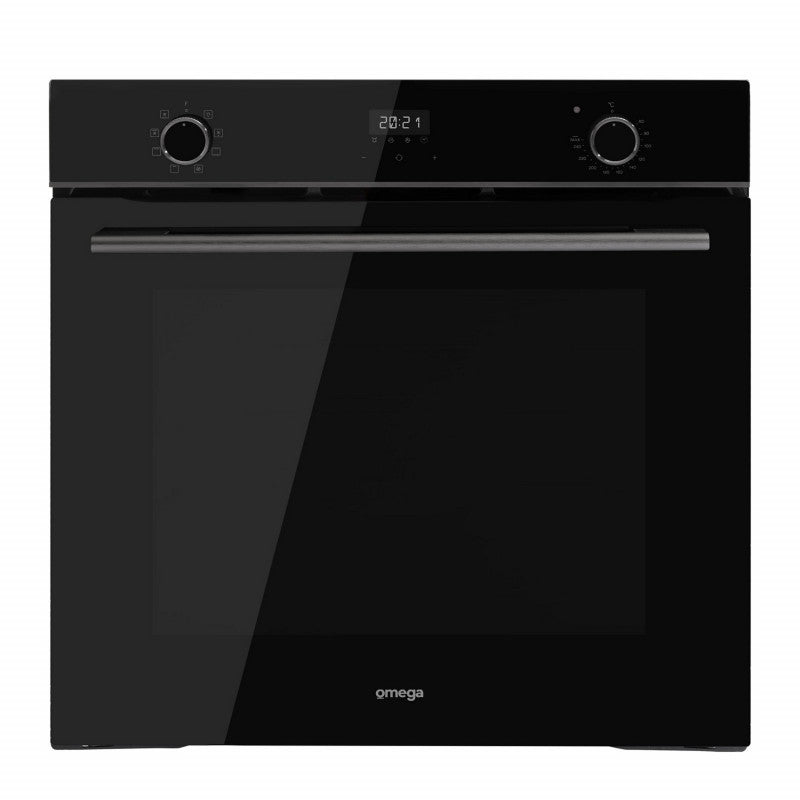 Omega 60cm 8 Function Electric Oven with Convection - Midnight Black (OBO608M) for Baking, Roasting & Grilling - Perfect for Home Kitchens & Small Restaurants