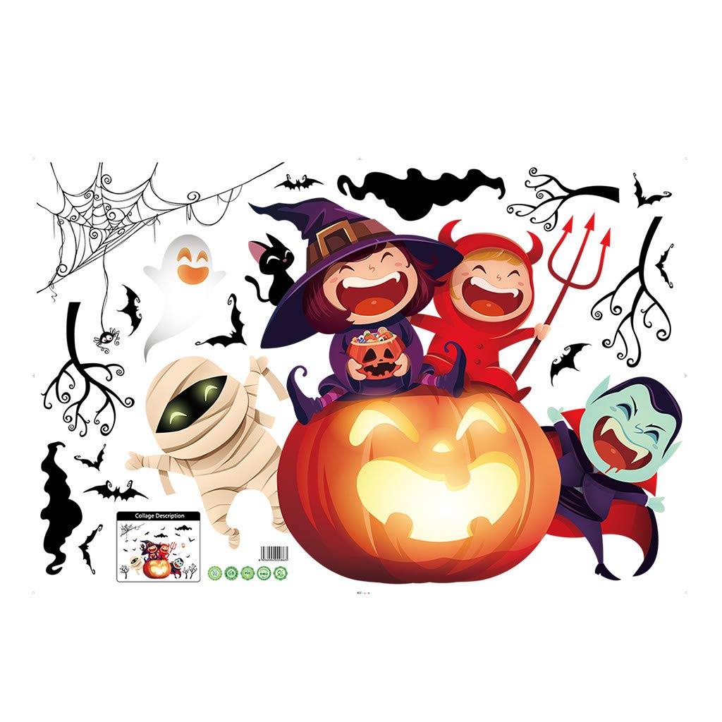 Celendi Halloween Wall Stickers - Grim Reaper Background Decor for Kitchen, Bedroom & Living Room - Spooky Home Decor for Halloween Parties & Themed Rooms