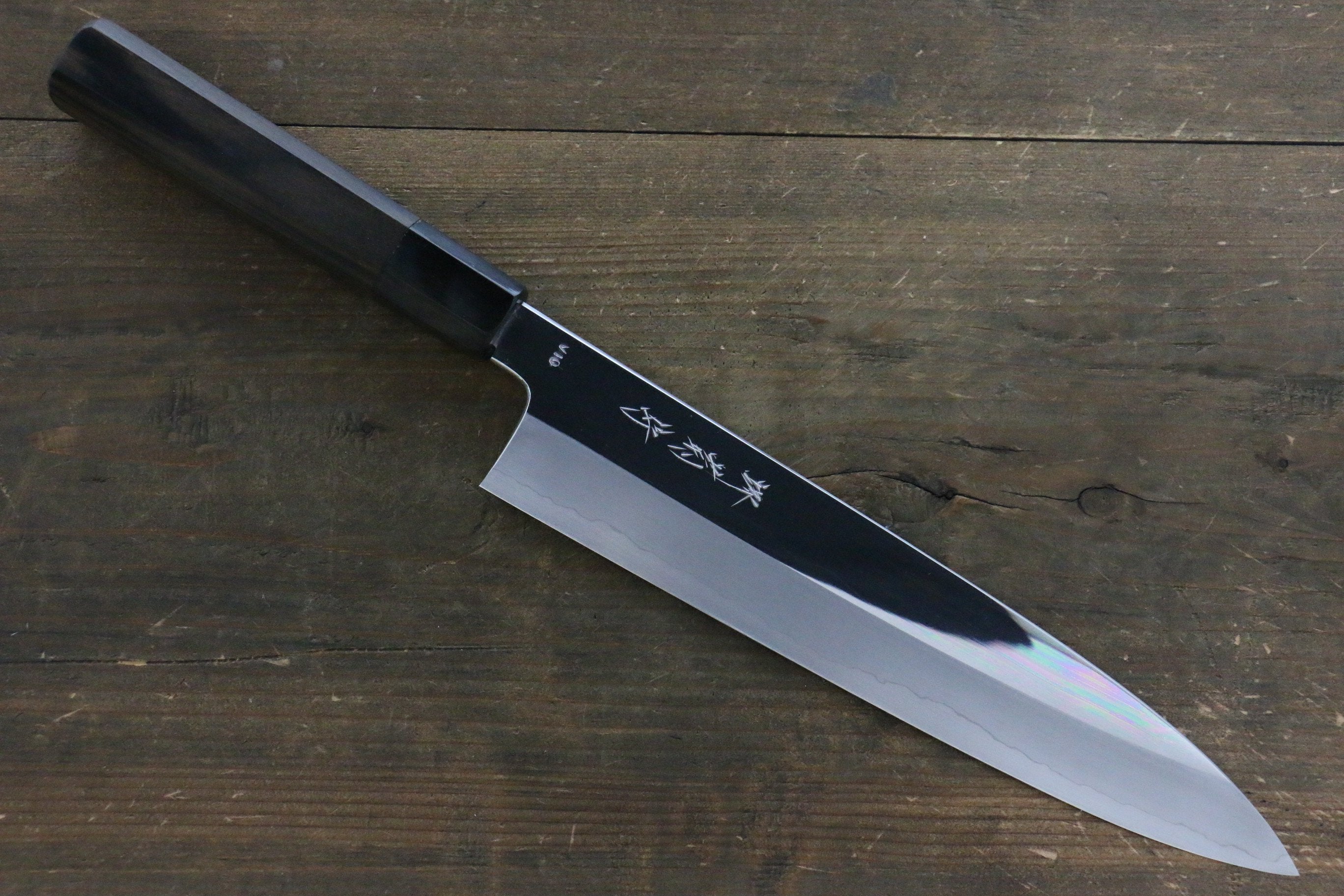 Premium Kikumori VG10 Japanese Chef Knife 240mm - Mirror Polished Gyuto with Ebony Handle - Professional Kitchen Knife for Slicing, Dicing & Meat Cutting - Perfect for Chefs & Home Cooking