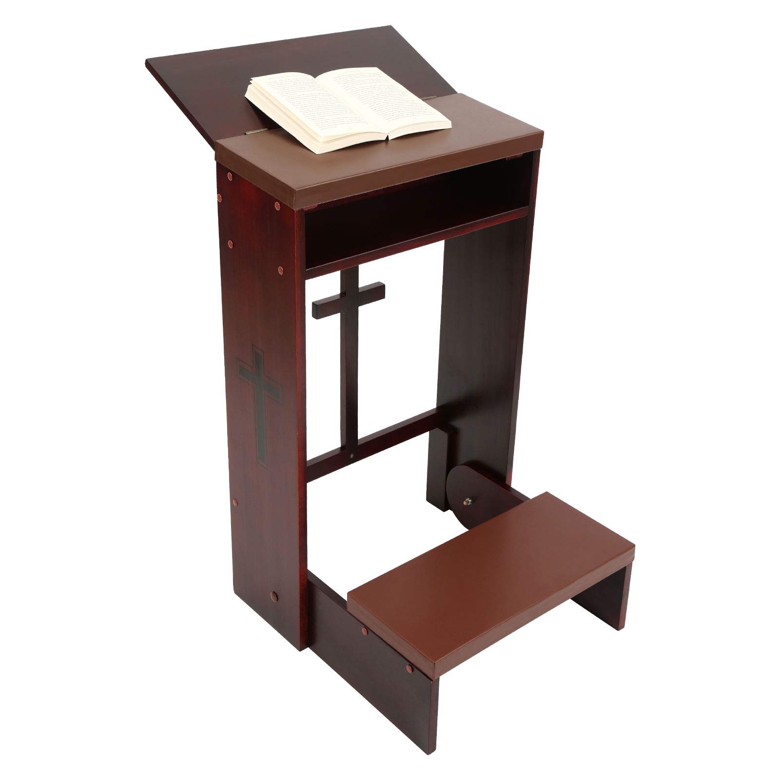 Wooden Folding Prayer Bench with Padded Kneeler - 32 Inch Height for Home Church Worship, Religious Gifts & Meditation | Perfect for Prayer Rooms, Home Altars & Spiritual Practices