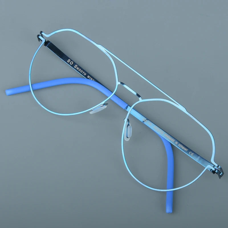 Aimee Unisex Full Rim Oval Double Bridge Steel Eyeglasses 14647 - Stylish & Durable Eyewear for Men & Women - Perfect for Reading, Work, and Everyday Fashion