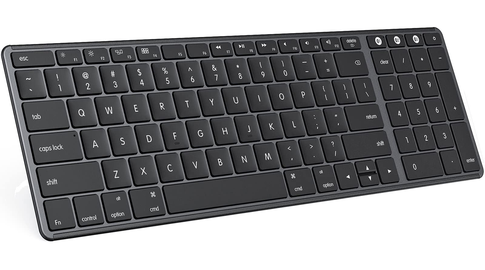 Seenda Wireless Bluetooth Keyboard for Mac & iPad - Rechargeable, Silent, Multi-Device with Number Pad - Perfect for Office & Home Use