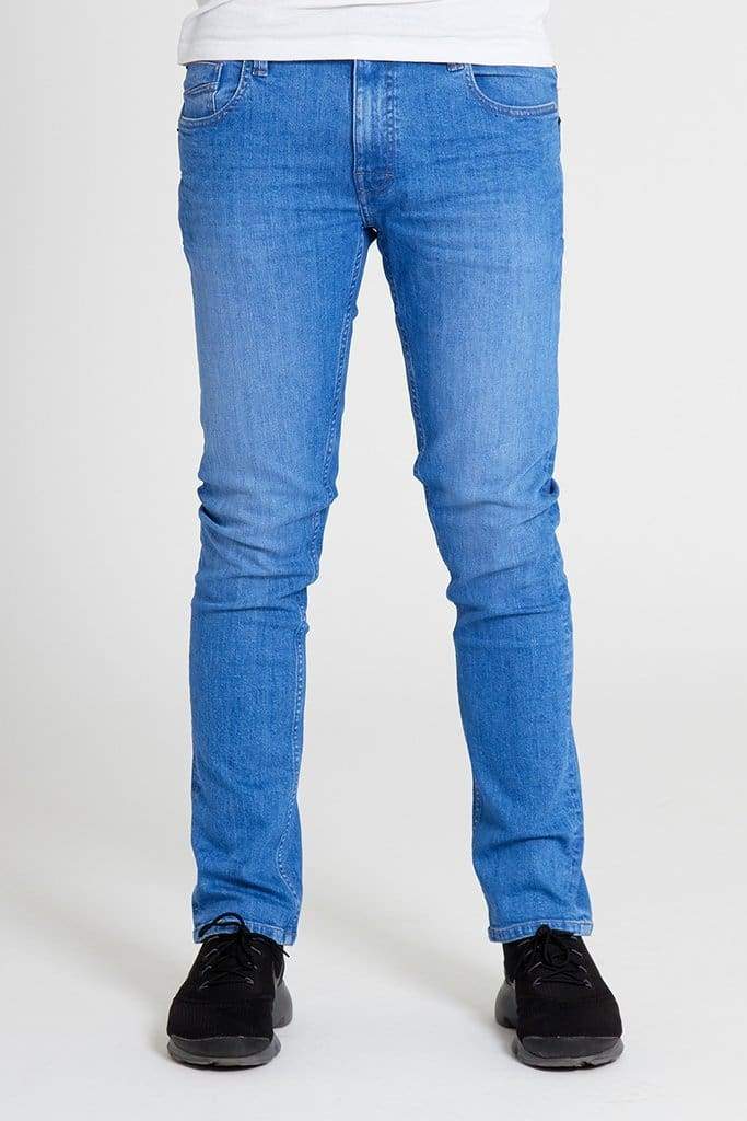 GAMMA Slim Fit Jeans for Men - Intense Blue Wash Denim Pants | Comfortable & Stylish for Casual Wear, Office & Night Out