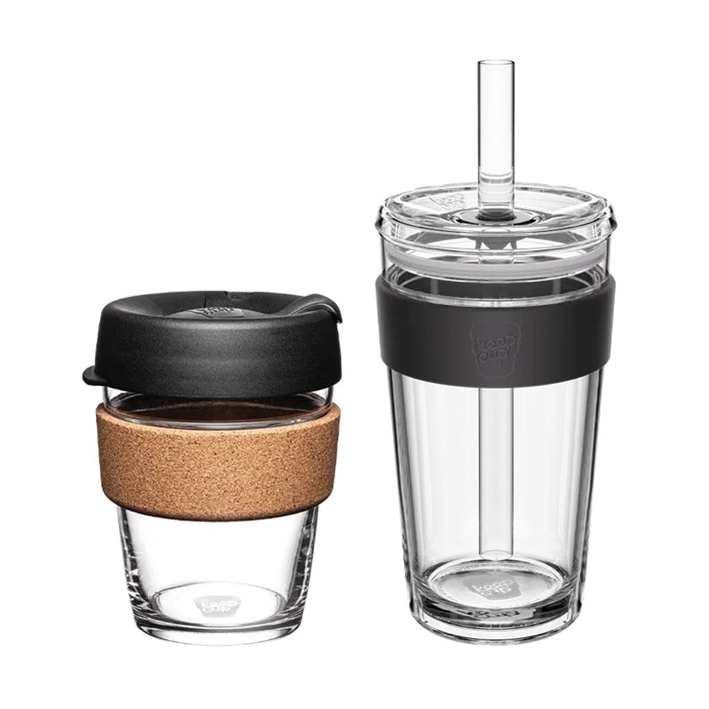 Keep Cup Booked & Busy Gift Pack - Reusable Coffee Cup Set in Black | Perfect for Office, Travel & Eco-Friendly Gifting