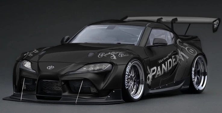 1:18 Scale Toyota GR Supra (A90) Rocket Bunny Pandem Black Metallic Diecast Model Car - Collectible Toy for Display, Racing Enthusiasts & Car Lovers