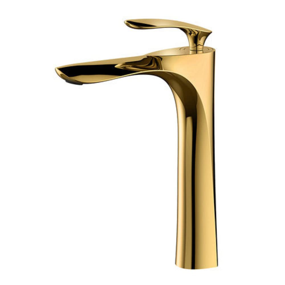 ZYLR Single Handle Deck Mounted Bathroom Sink Faucet - Hot & Cold Water Mixer Tap in Rose Gold, Black, or Gold - Perfect for Modern Lavatory, Vanity, and Basin Upgrades