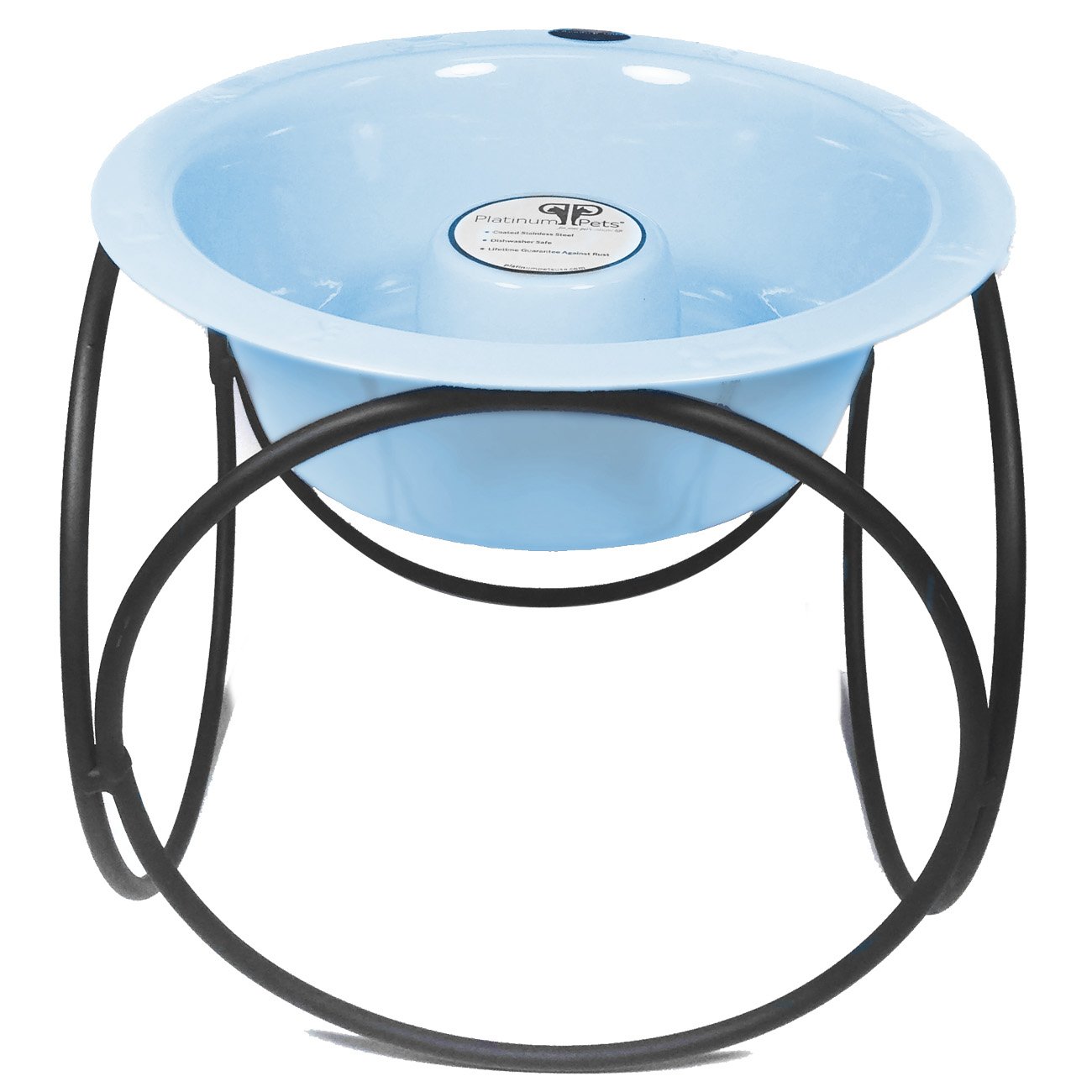 Platinum Pets Slow Feeder Dog Bowl - Stainless Steel Non-Slip Design for Small & Large Dogs - Sky Blue Pet Food Dish - Perfect for Fast Eaters & Mealtime Enrichment (Great for Training, Portion Control & Digestive Health)