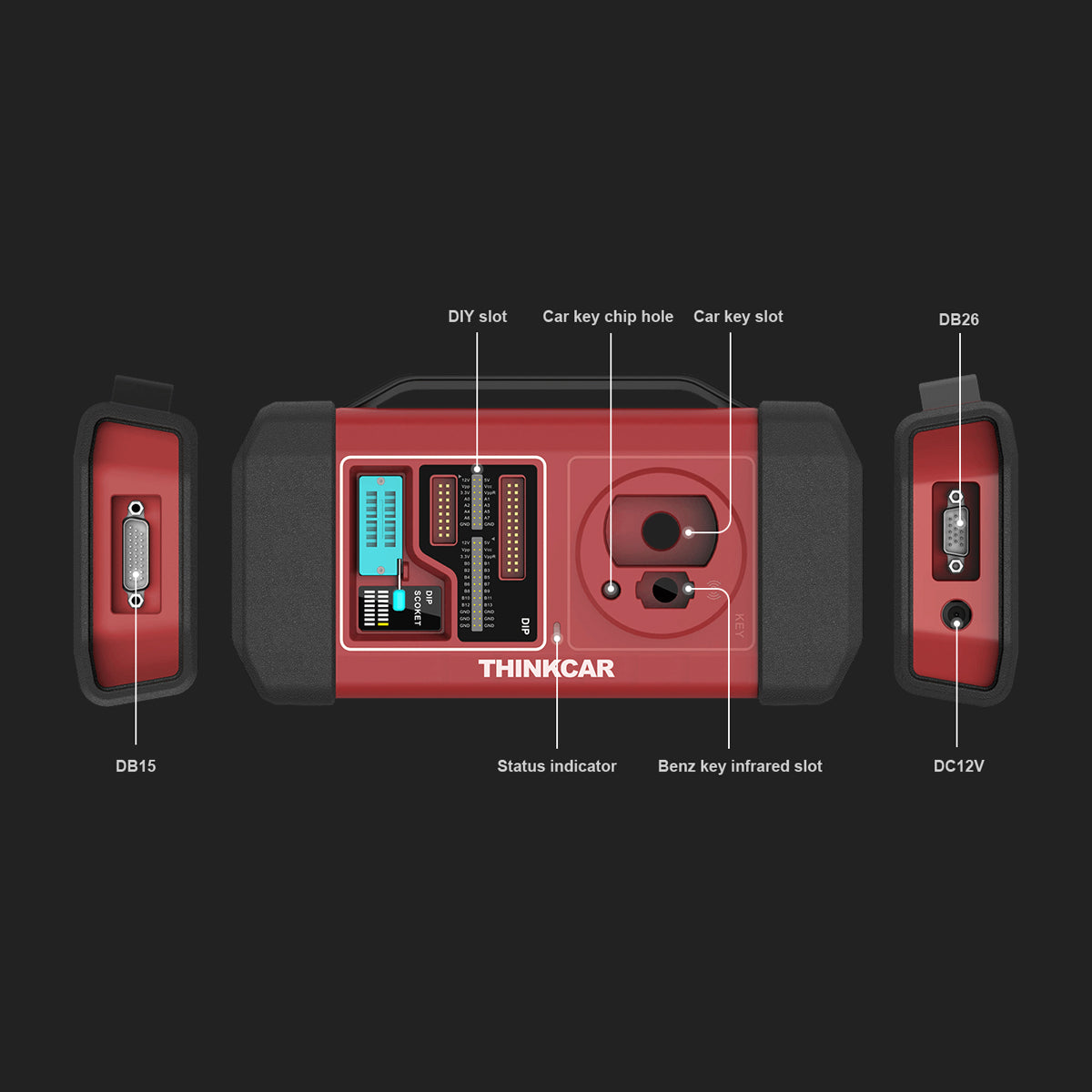 PROG 3 Professional Car Key Programmer - Auto Immobilizer & Diagnostic Tool for Vehicle Key Coding, ECU Programming - Perfect for Locksmiths, Mechanics & Car Dealerships