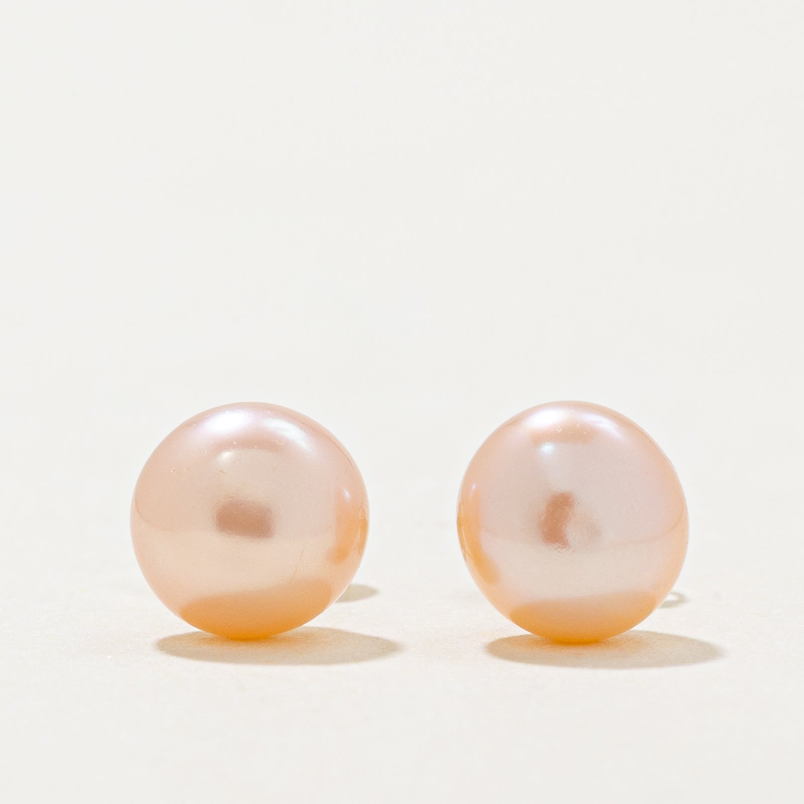 100 Ways Pink Pearl Stud Earrings for Women - Elegant Rose Gold Plated Pearl Jewelry for Daily Wear & Special Occasions