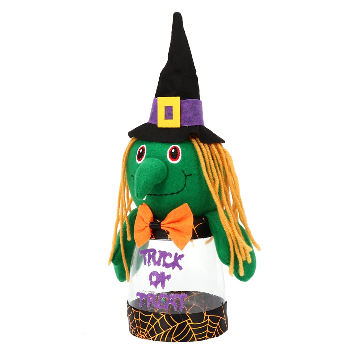 OSALADI Halloween Candy Jar - 32oz Plastic Sweets Storage Container with Lid, Candy Buffet Party Favors Holder for Halloween, Christmas, Birthday Celebrations - Perfect for Home, Office & Party Decor