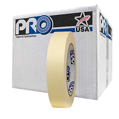 ProTapes Pro 795 Crepe Paper General Purpose Masking Tape - 1 Inch x 60 Yards, Tan (36 Pack) - Ideal for Painting, Crafting, and DIY Home Projects