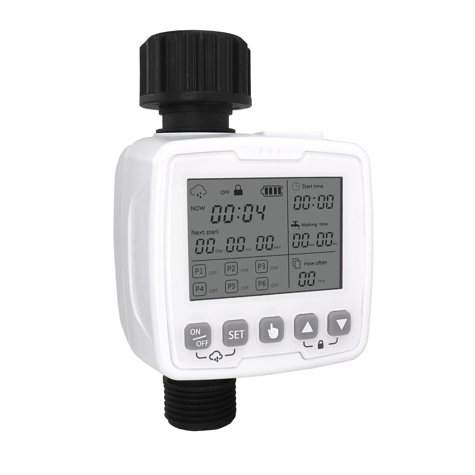 **SunshineFace Garden Automatic Watering System - Smart Irrigation Timer with Rain Sensor - Perfect for Lawns, Flower Beds & Potted Plants**