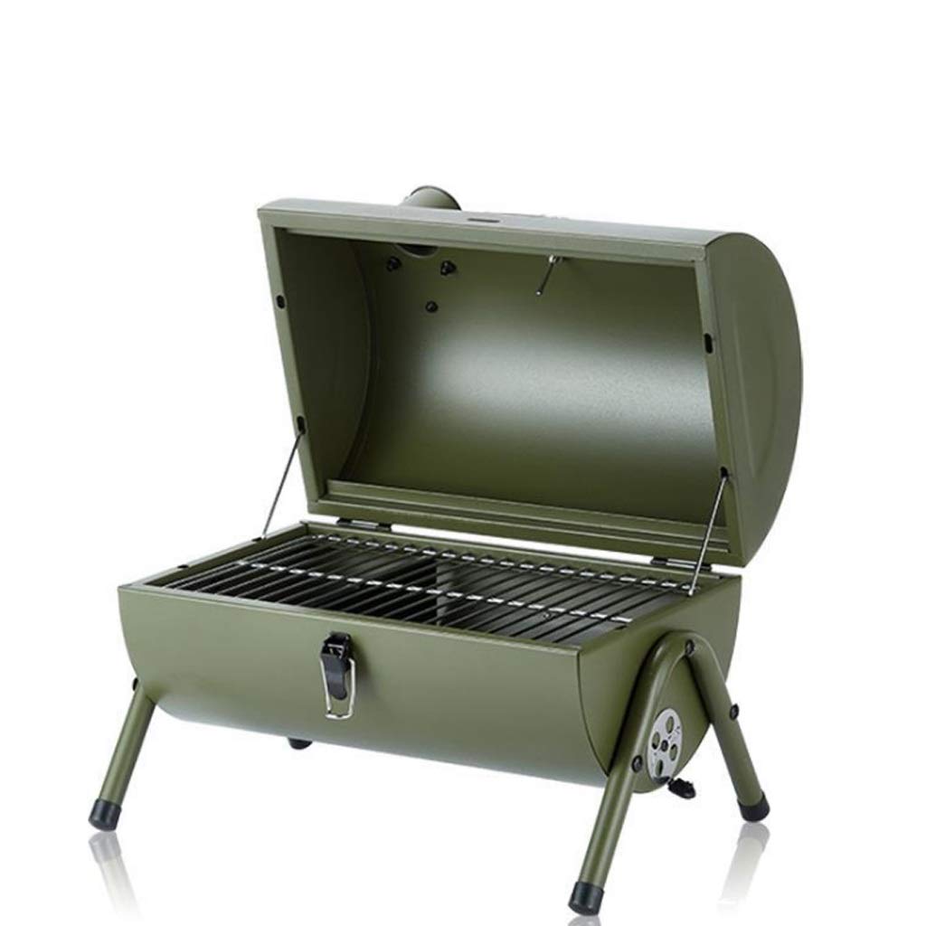 Portable Outdoor BBQ Grill Stove Set - Thickened Charcoal Grill with Full Accessories for Picnic, Camping & Backyard Cooking (Green) | Perfect for Family Gatherings, Tailgating & Outdoor Adventures