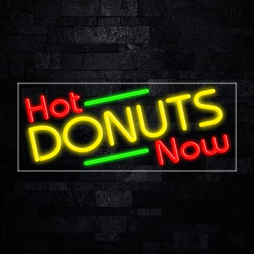 LED Flex Neon Hot Donuts Now Sign - 32