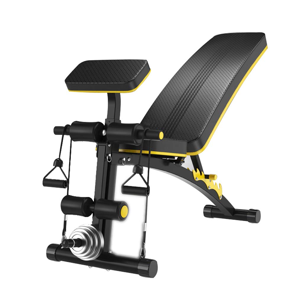 JAD@ Multi-Function Dumbbell Bench - Adjustable Home Gym Equipment for Sit-Ups, Bench Press & Pull Rope Training with 7-Speed Adjustment | Perfect for Home Workouts & Strength Training