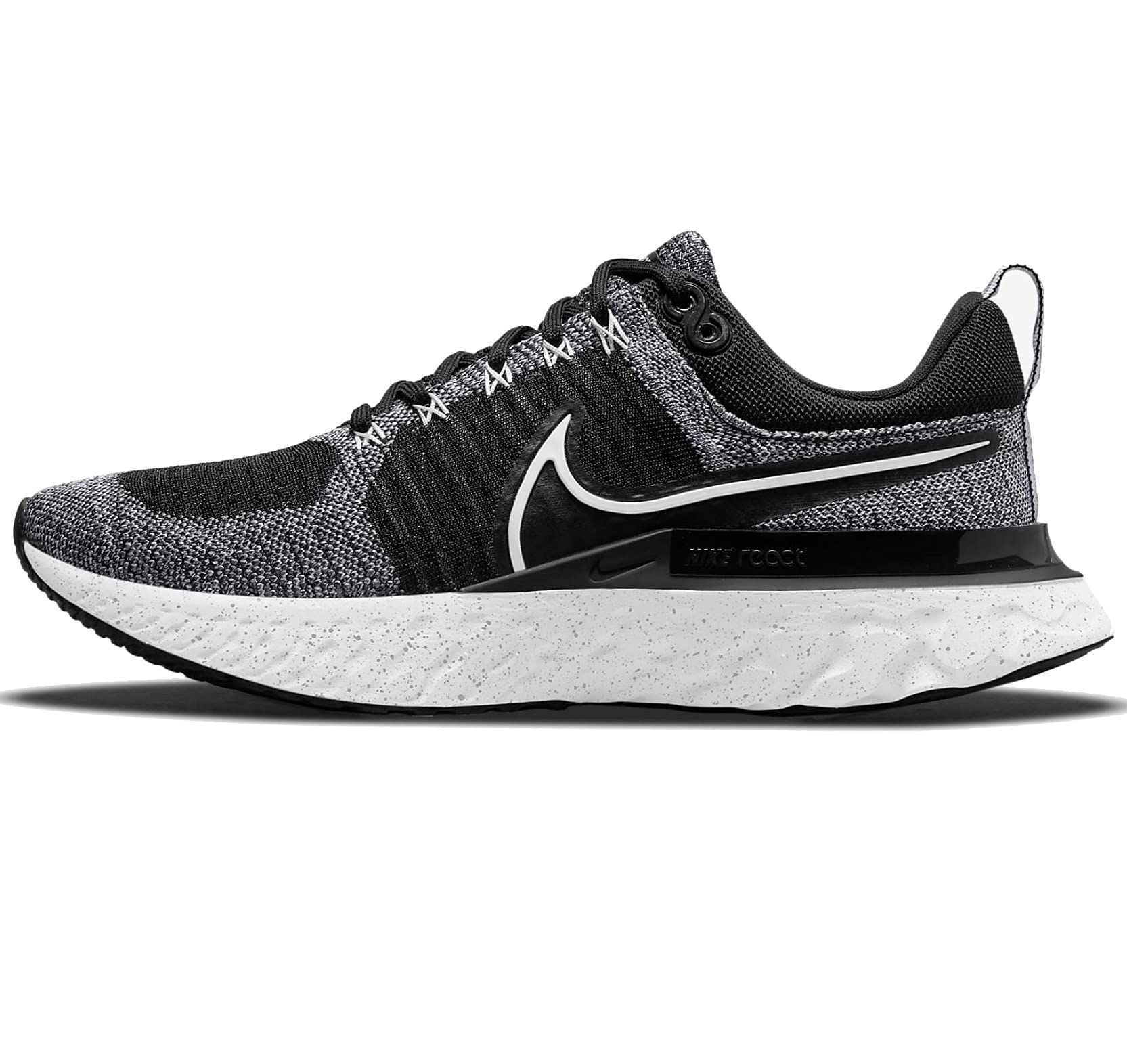 Nike React Infinity Run Flyknit 2 Women's Running Shoes - White/Black Size 8.5 | Cushioned Support for Long Distance Running & Daily Training | Perfect for Jogging, Gym Workouts and Casual Wear