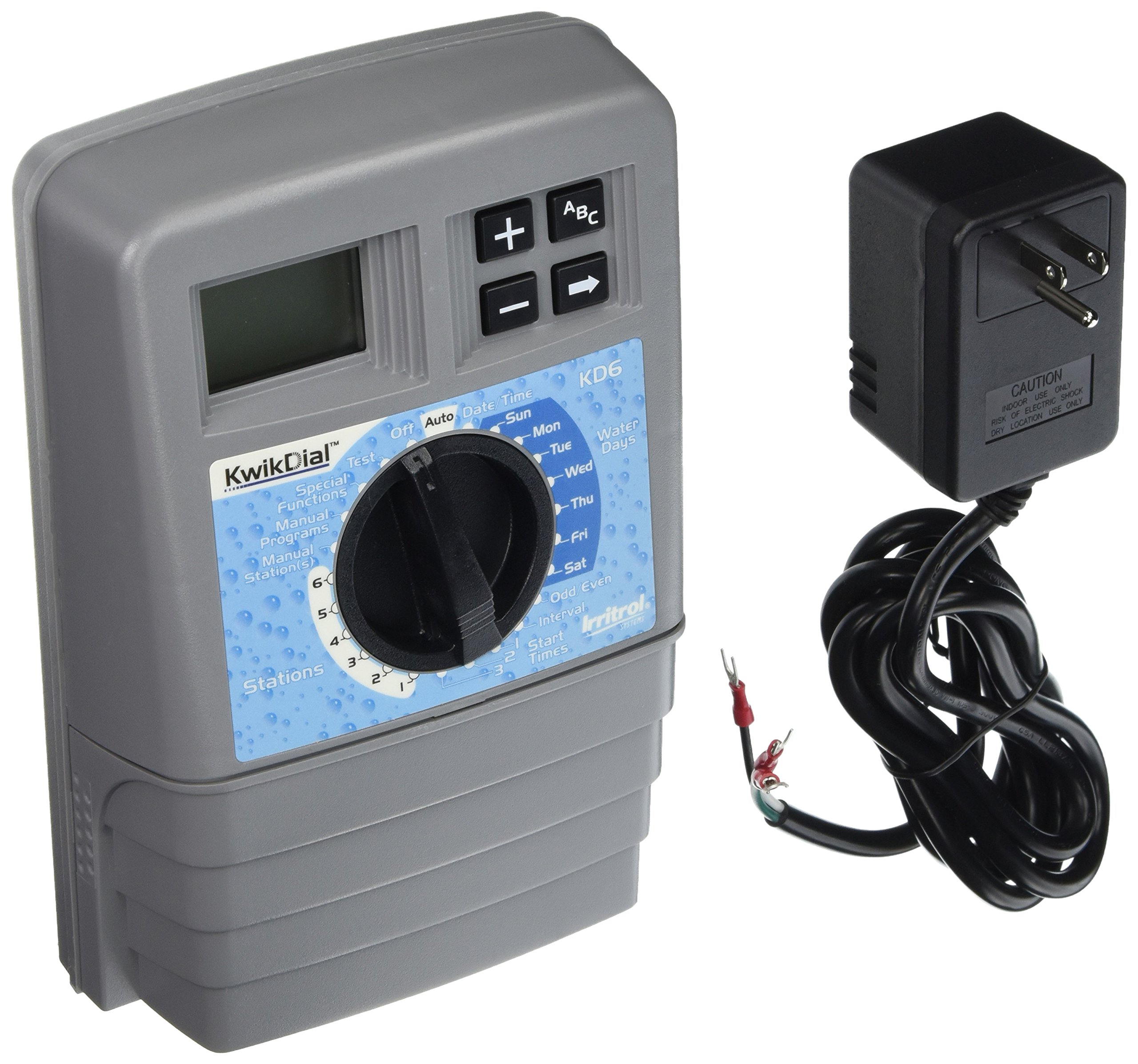 Irritrol Kwik Dial 6-Station Indoor Sprinkler Timer - Smart Watering System for Home Gardens, Lawns & Greenhouses (Easy DIY Installation)