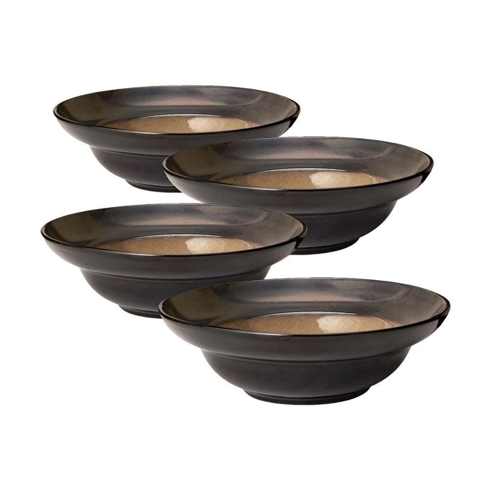 Premium Sandstone Soup & Cereal Bowls Set of 4 - Durable Stoneware for Everyday Meals, Soups, Salads & Desserts - Perfect for Family Dining, Entertaining & Restaurant Use