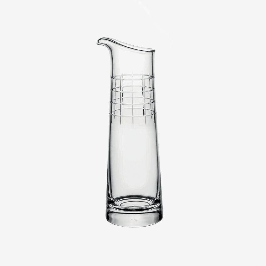 Christofle Graphik Crystal Water Pitcher - Elegant Glass Pitcher for Water, Juice & Beverages - Perfect for Dining, Entertaining & Home Decor