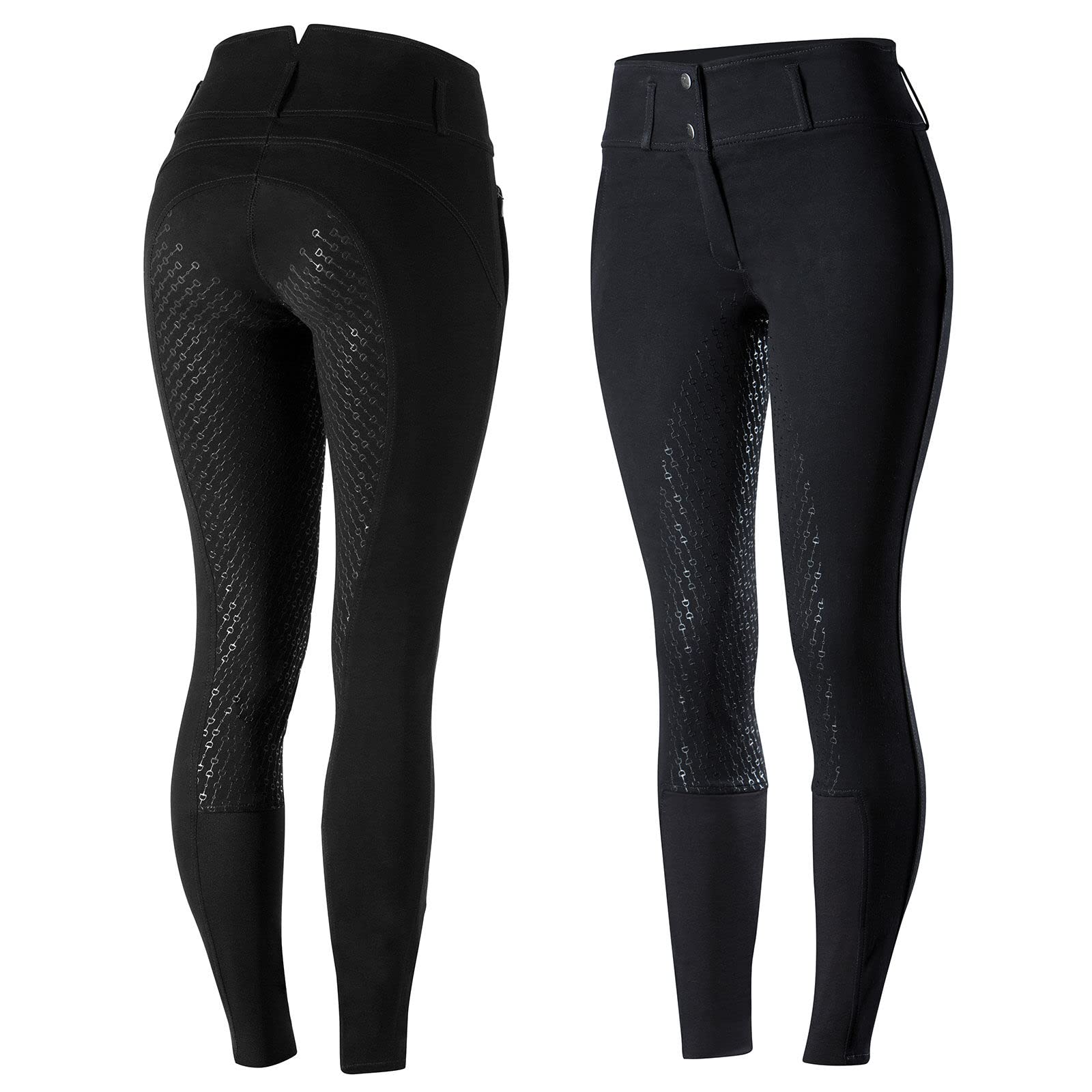 HORZE Daniela Silicone Grip Full Seat Breeches - High Waist Equestrian Riding Pants for Women | Comfortable & Durable Horseback Riding Tights for Training & Competition