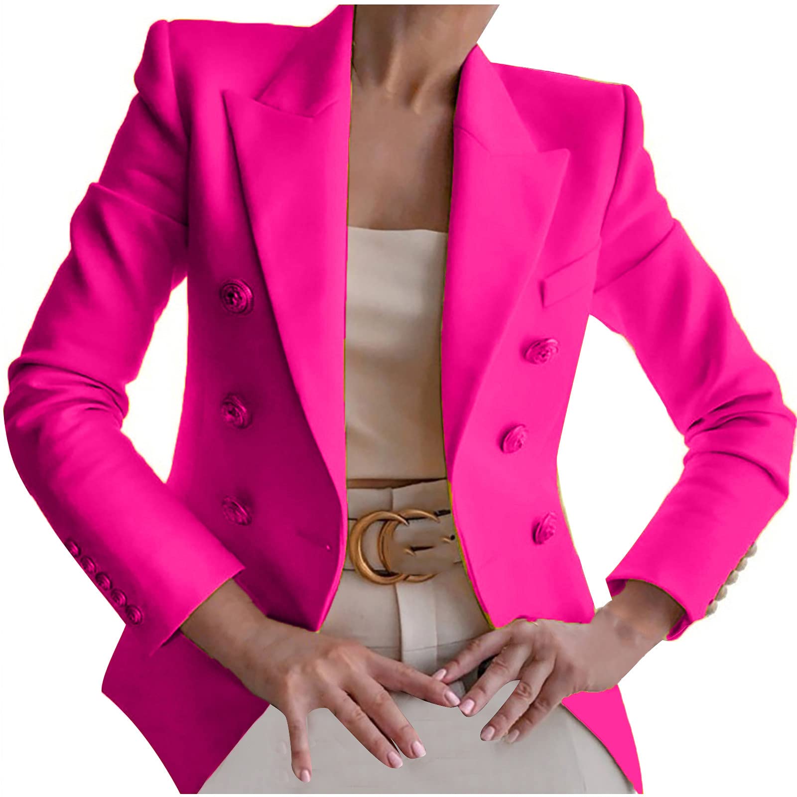 Women's Long Sleeve Button-Up Cardigan - Solid Color Office Coat Jacket for Autumn & Winter | Perfect for Workwear, Business Casual & Layering Outfits