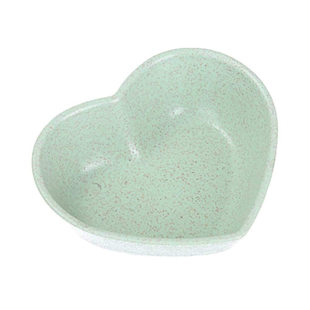 Mini Heart-Shaped Wheat Straw Bowls - 6-Pack Small Plates for Vinegar, Soy Sauce, Snacks | Eco-Friendly Kitchenware for Dining, Picnics & Party Serving (Color: A)
