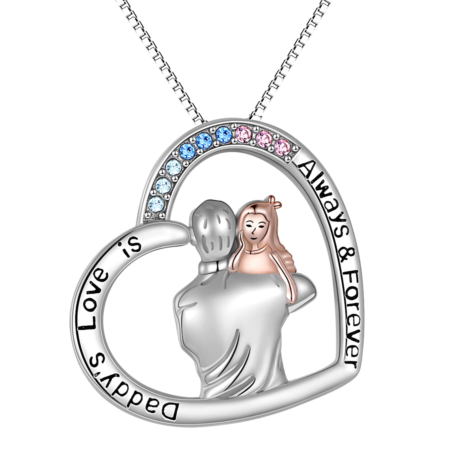 VONALA Sterling Silver Heart Pendant Mother Daughter Necklace - Elegant Matching Jewelry Set for Women, Best Birthday Gift for Mom & Daughter | Perfect for Anniversaries, Valentine's Day & Family Occasions