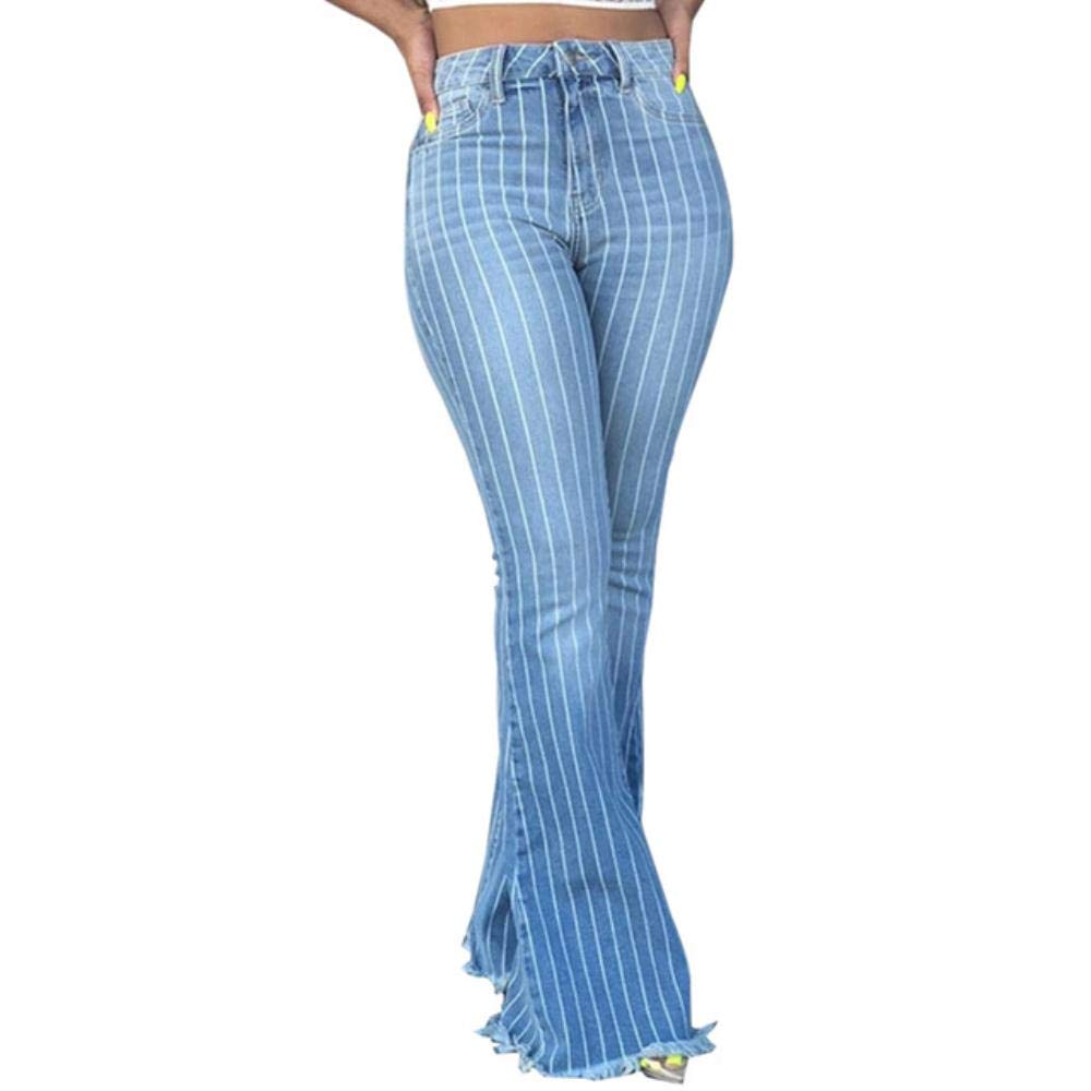 Women's High Waist Skinny Stretch Jeans - Fashion Casual Wide Leg Denim Pants for Everyday Wear