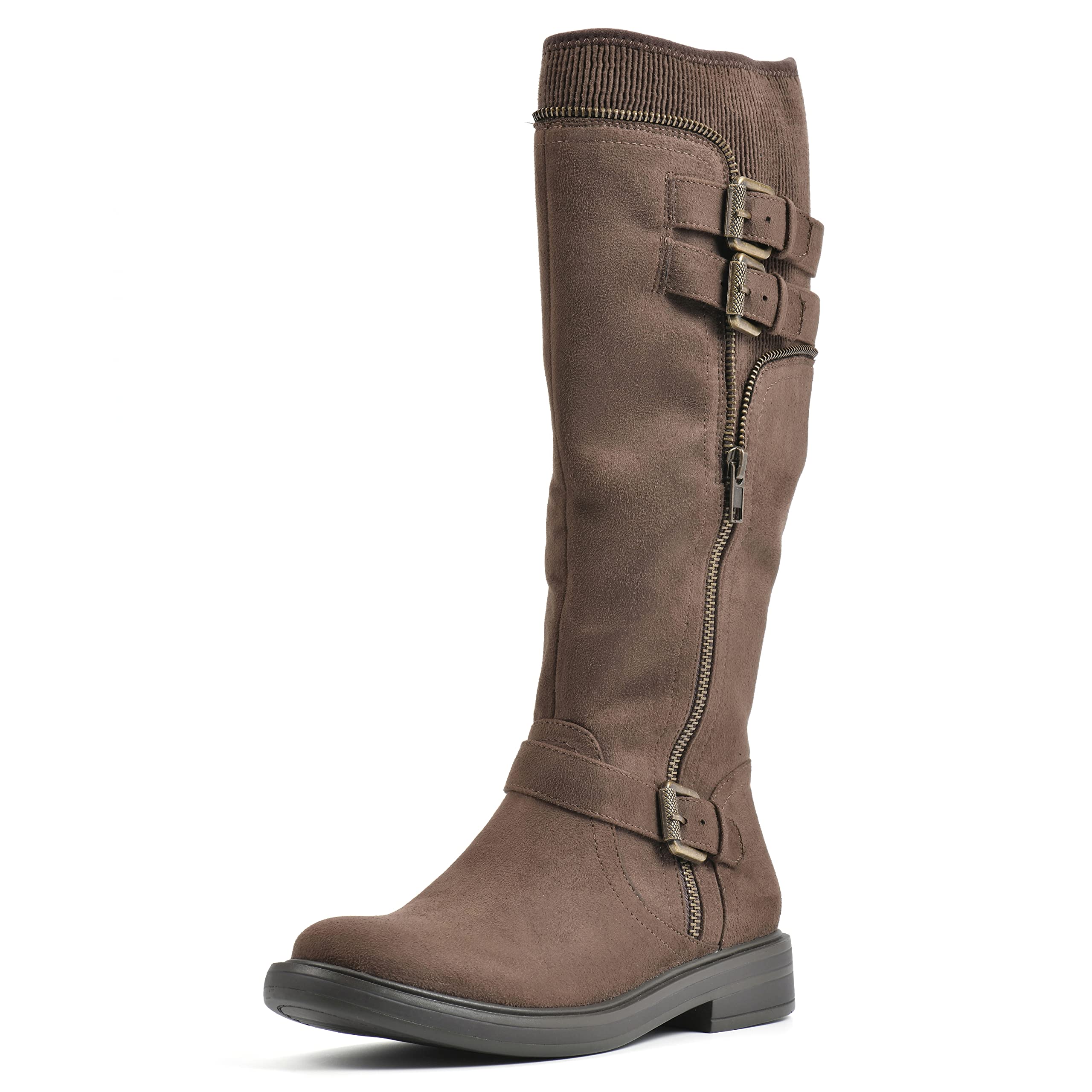 White Mountain Women's Mazed Tall Shaft Boots - Comfortable Ankle Booties for Fall & Winter | Casual Outfits, Office Wear & Date Night Shoes