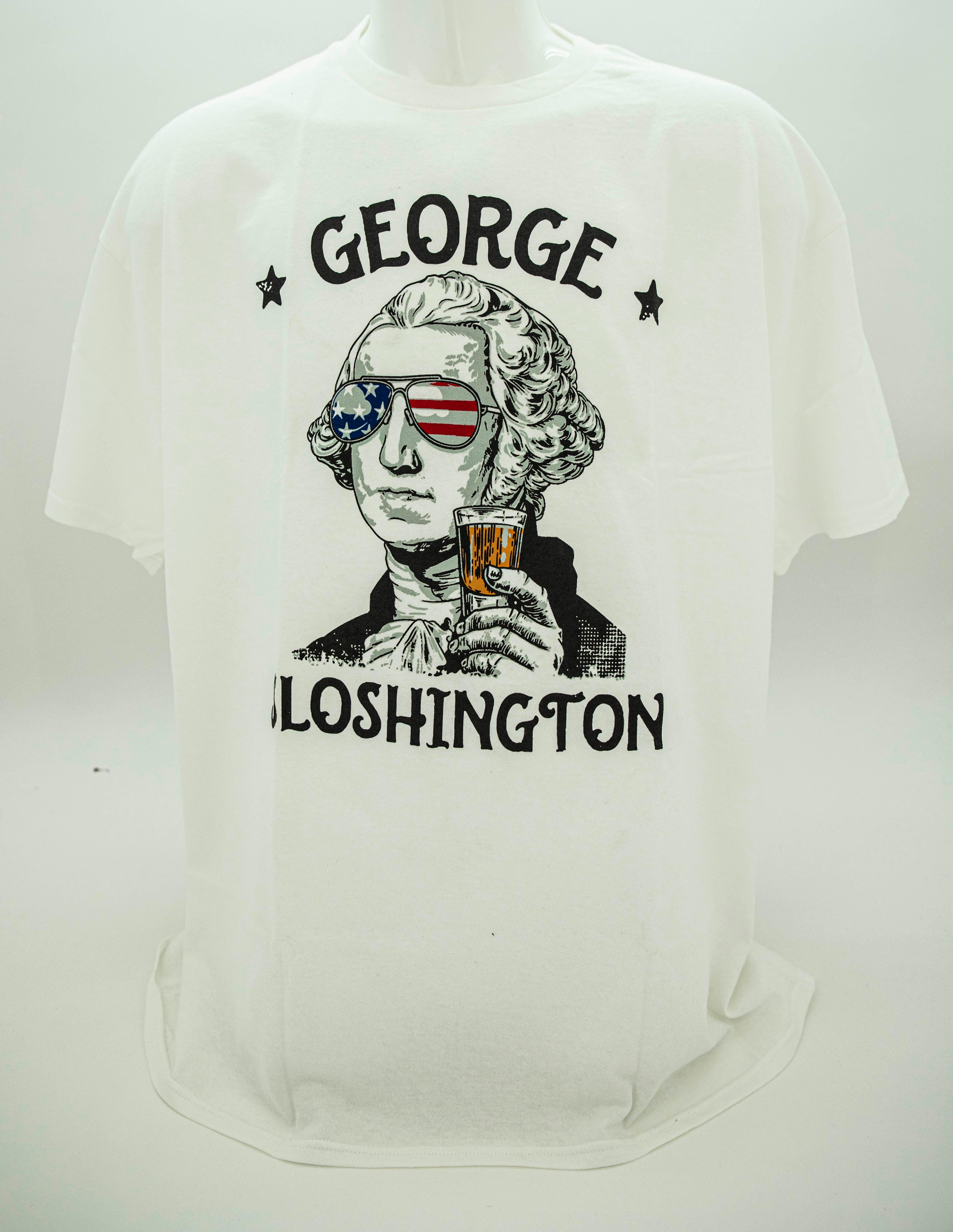 George Sloshington Men's Short Sleeve T-Shirt - Comfortable Casual Cotton Tee for Everyday Wear, Gym & Outdoor Activities