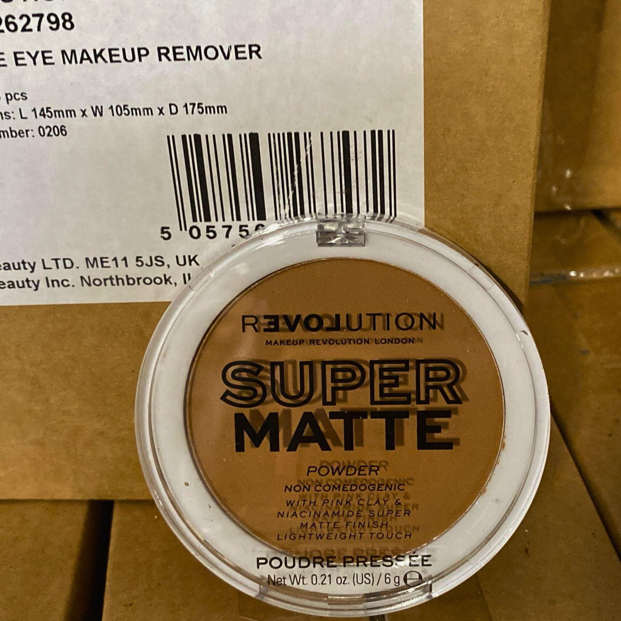 Revolution Super Matte Powder - Non-Comedogenic, Pink Clay & Niacinamide Formula, 0.241oz (50-Pack) | Oil Control & Pore Minimizing Face Powder for Oily & Acne-Prone Skin | Perfect for Daily Makeup & Touch-Ups