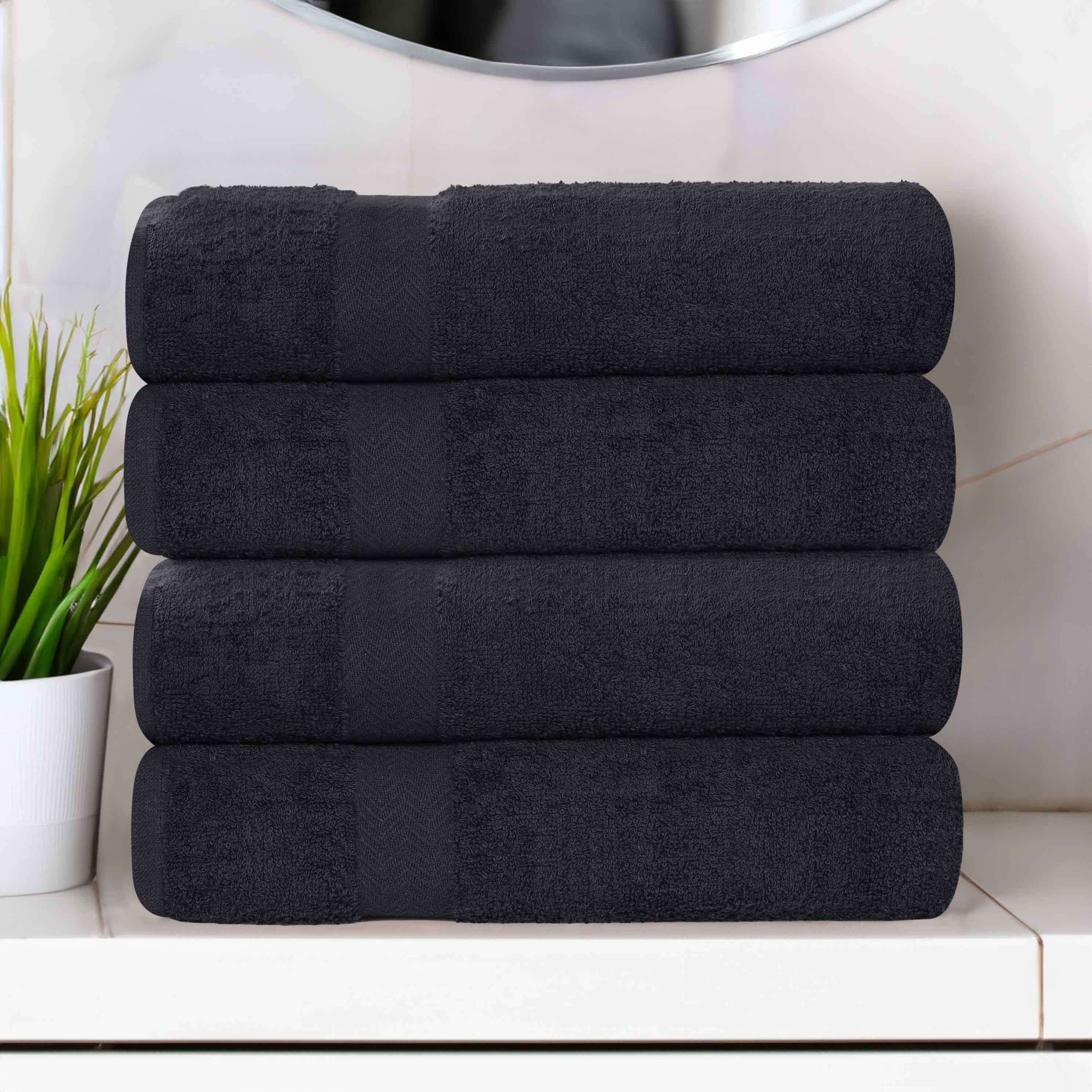 Premium 4-Piece Cotton Bath Towel Set - Ultra Absorbent, Quick Dry & Eco-Friendly - Soft & Luxurious for Spa, Bathroom, Beach & Gym Use