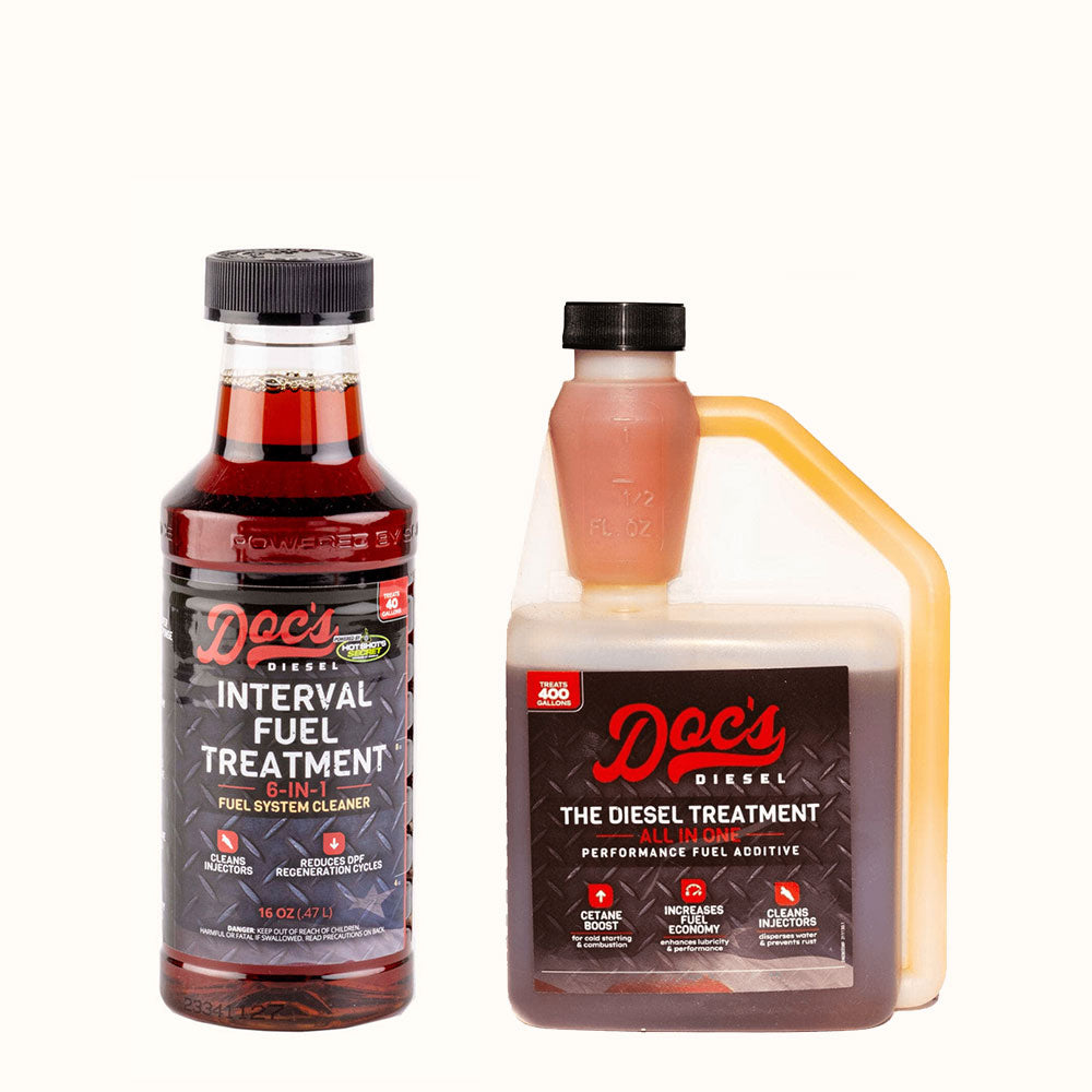 Doc's Diesel & Hot Shot's Secret Interval Fuel Treatment + Diesel Treatment Kit - Improve Engine Performance & Fuel Efficiency for Trucks, SUVs & Heavy-Duty Vehicles