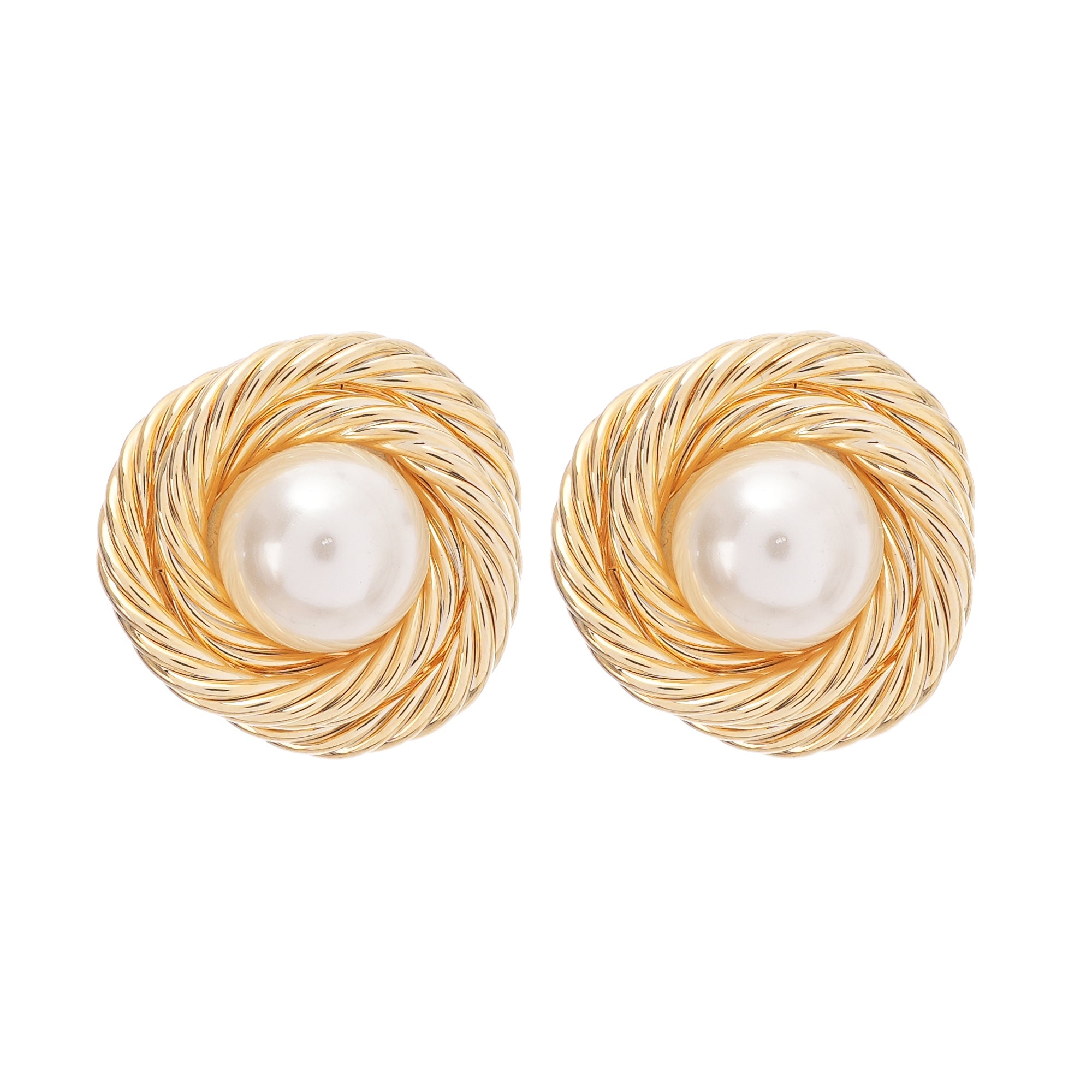 Chloe Gold Plated Faux Pearl Earrings for Women - Elegant Dangle Drop Earrings for Party, Wedding & Special Occasions