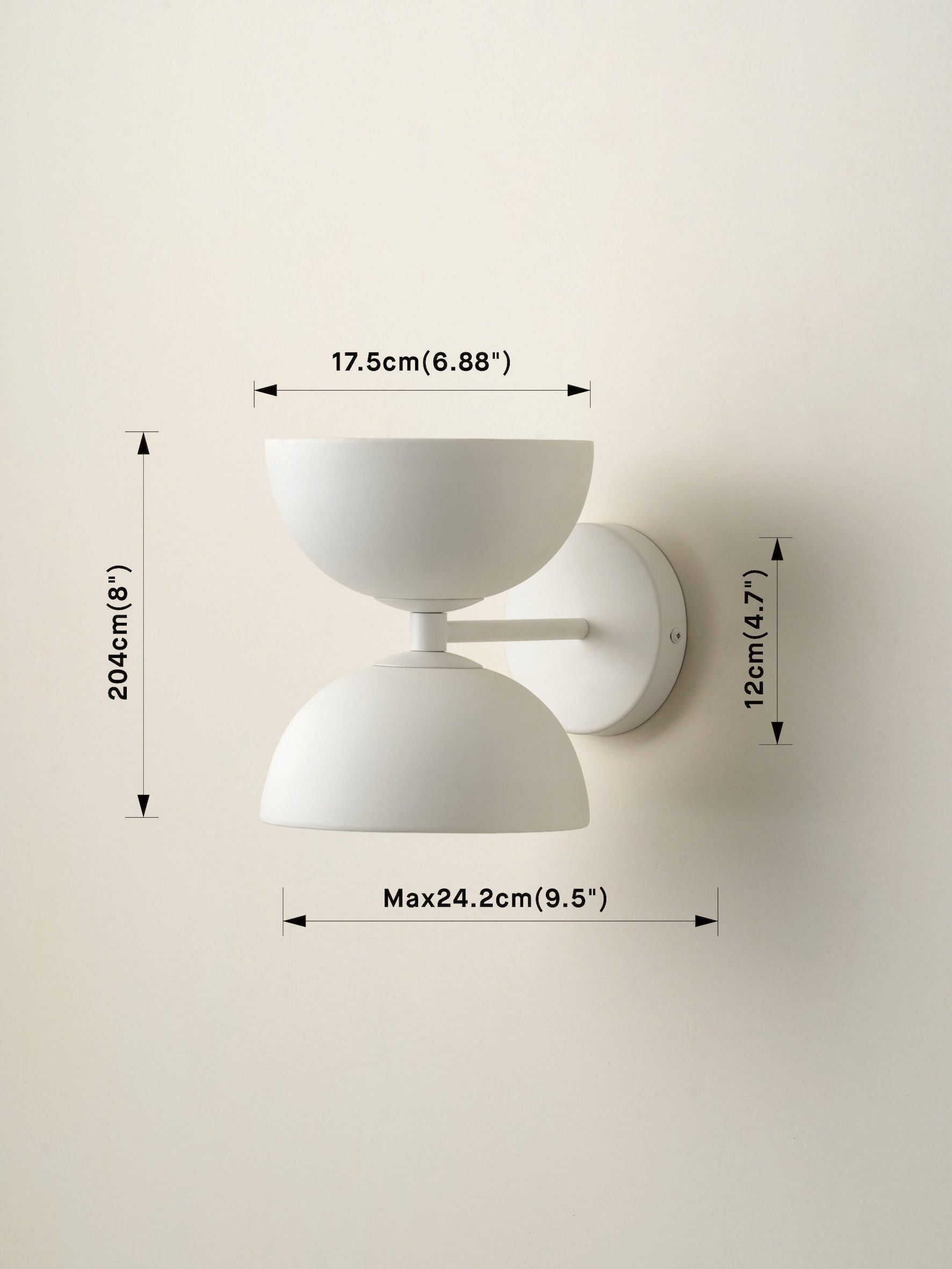 Ruzo 2-Light Warm White Porcelain Wall Sconce - Perfect for Bedroom, Living Room, and Hallway Lighting