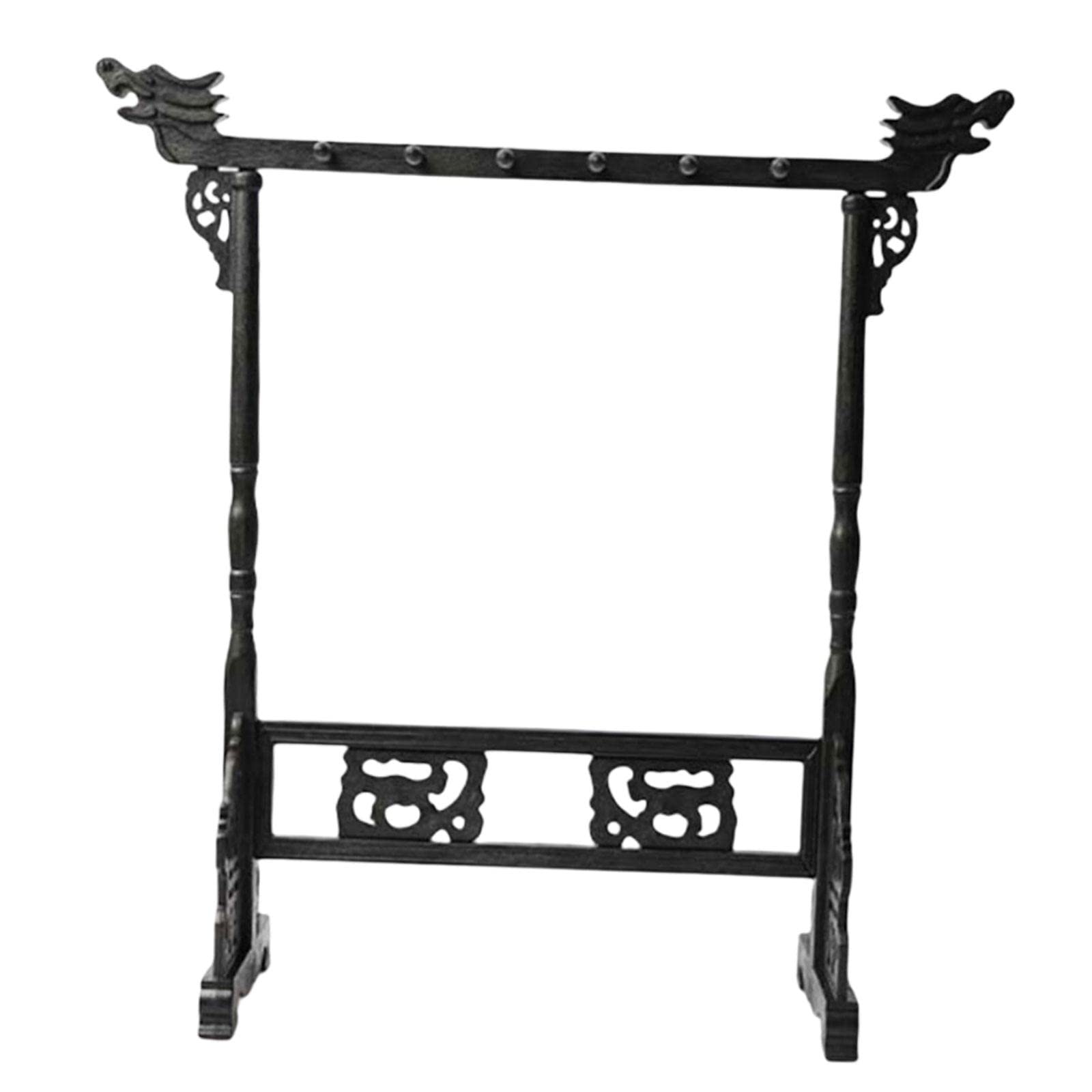 Exquisite 12-Pin Calligraphy Brush Holder Shelf - Traditional Chinese Pen & Brush Display Rack for Calligraphy Artists, Home Office Decor, and Cultural Display