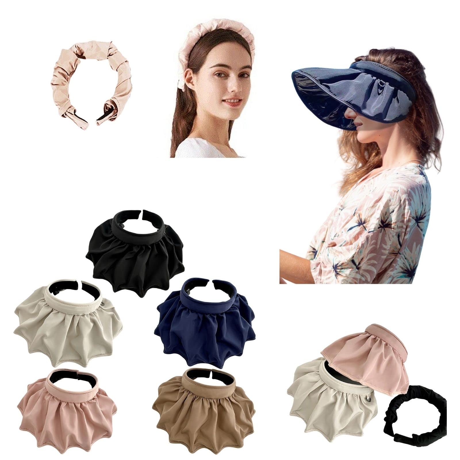 Women's Packable Sun Hat with UV Protection - Reversible Sun Shade Hat & Headband Combo for Beach, Travel & Outdoor Activities - Quick Dry & Foldable Design