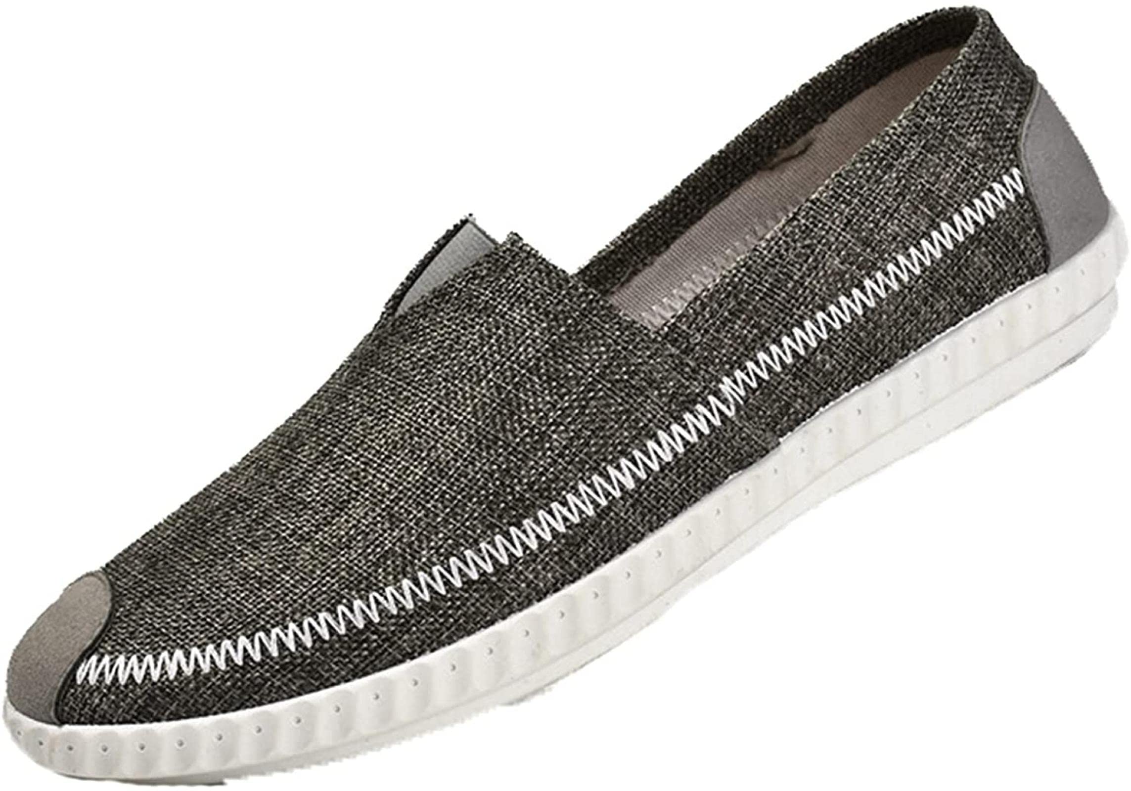 Samtiny Men's Canvas Casual Driving Shoes - Breathable Lightweight Boat Shoes for Spring & Summer | Comfortable Soft Flat Shoes for Walking, Travel & Outdoor Activities