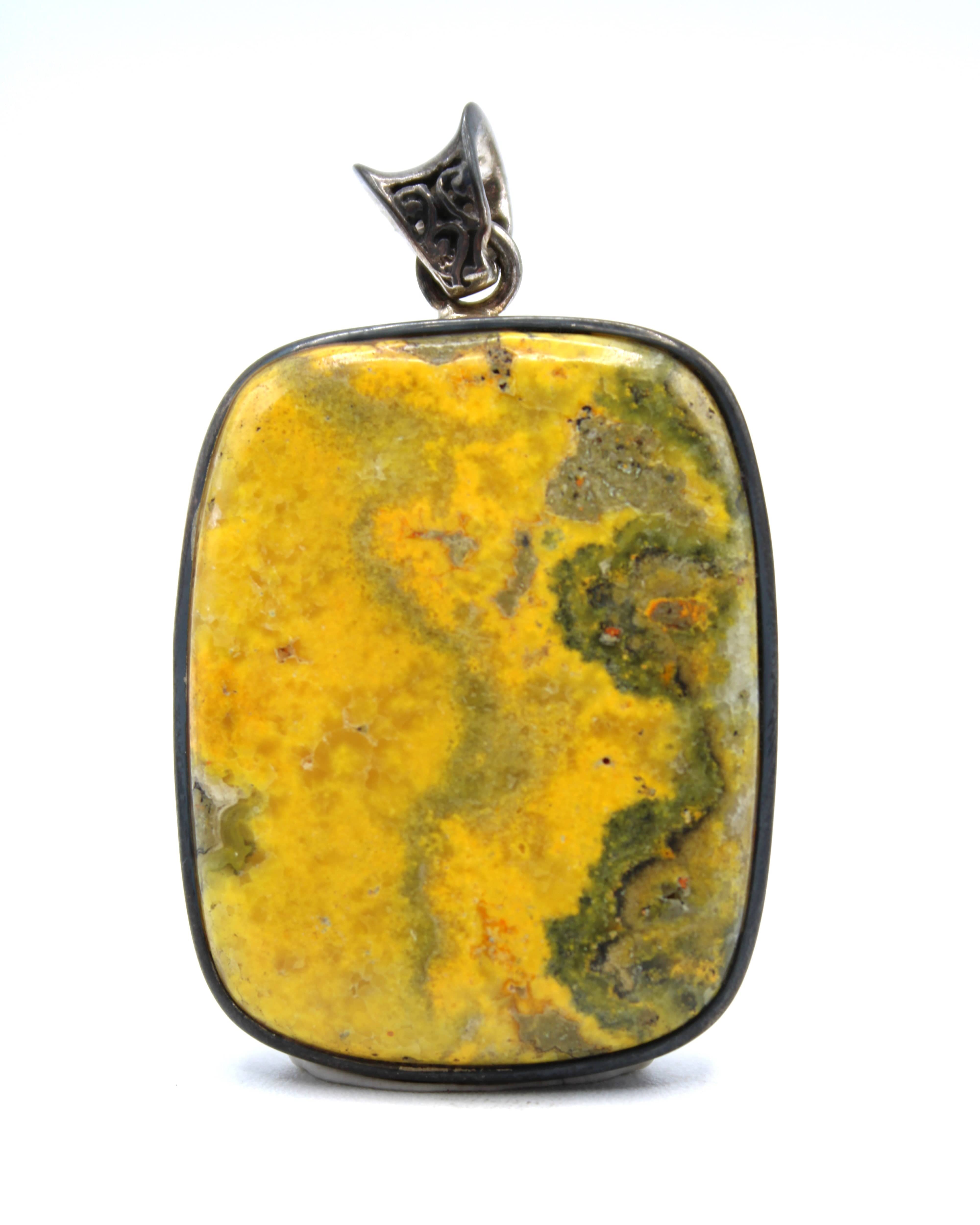 Bumble Bee Jasper Pendant Necklace - Natural Stone Jewelry for Women - Handmade Beaded Chain - Spiritual Healing Crystal Gift for Meditation & Energy Balancing