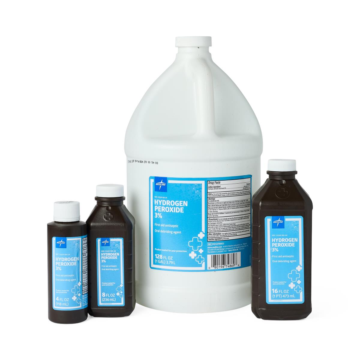 3% Hydrogen Peroxide Solution - First Aid Antiseptic for Cuts, Scrapes & Minor Wounds | Household Cleaning & Disinfectant