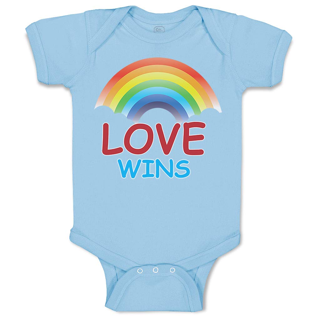 Custom Baby Bodysuit - Love Wins Valentine's Day Outfit | Funny Cotton Infant Onesie for Boys & Girls | Perfect for Valentine Photos, Holiday Gifts & Family Celebrations