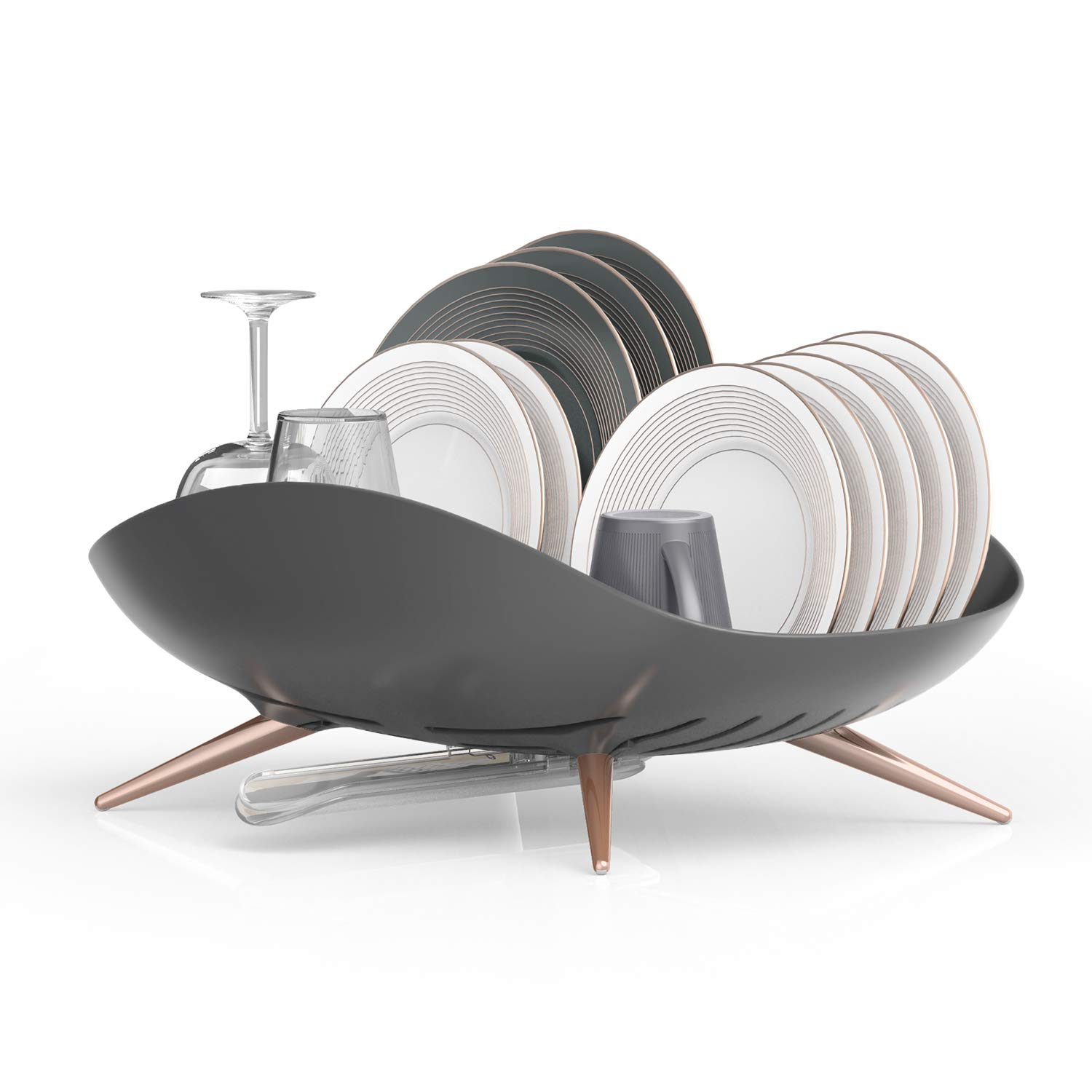 Carrotez Stainless Steel Dish Drying Rack with Drainboard - Adjustable Swivel Spout, Rustproof Kitchen Counter Organizer | Perfect for Small Spaces, Apartments & Compact Kitchens