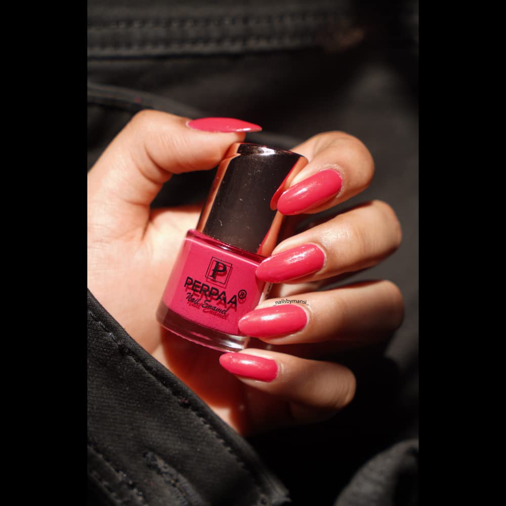 PERPAA® Quick-Drying Long-Lasting Gel Nail Polish - Fuchsia Pink Glossy Finish for Salon-Quality Manicures at Home, Parties & Special Occasions