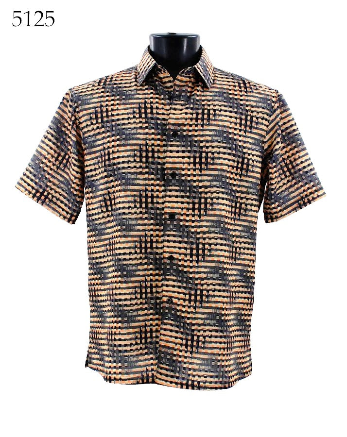 Bassiri Men's Short Sleeve Casual Shirt 5125 - Comfortable Summer T-Shirt for Outdoor Activities & Daily Wear