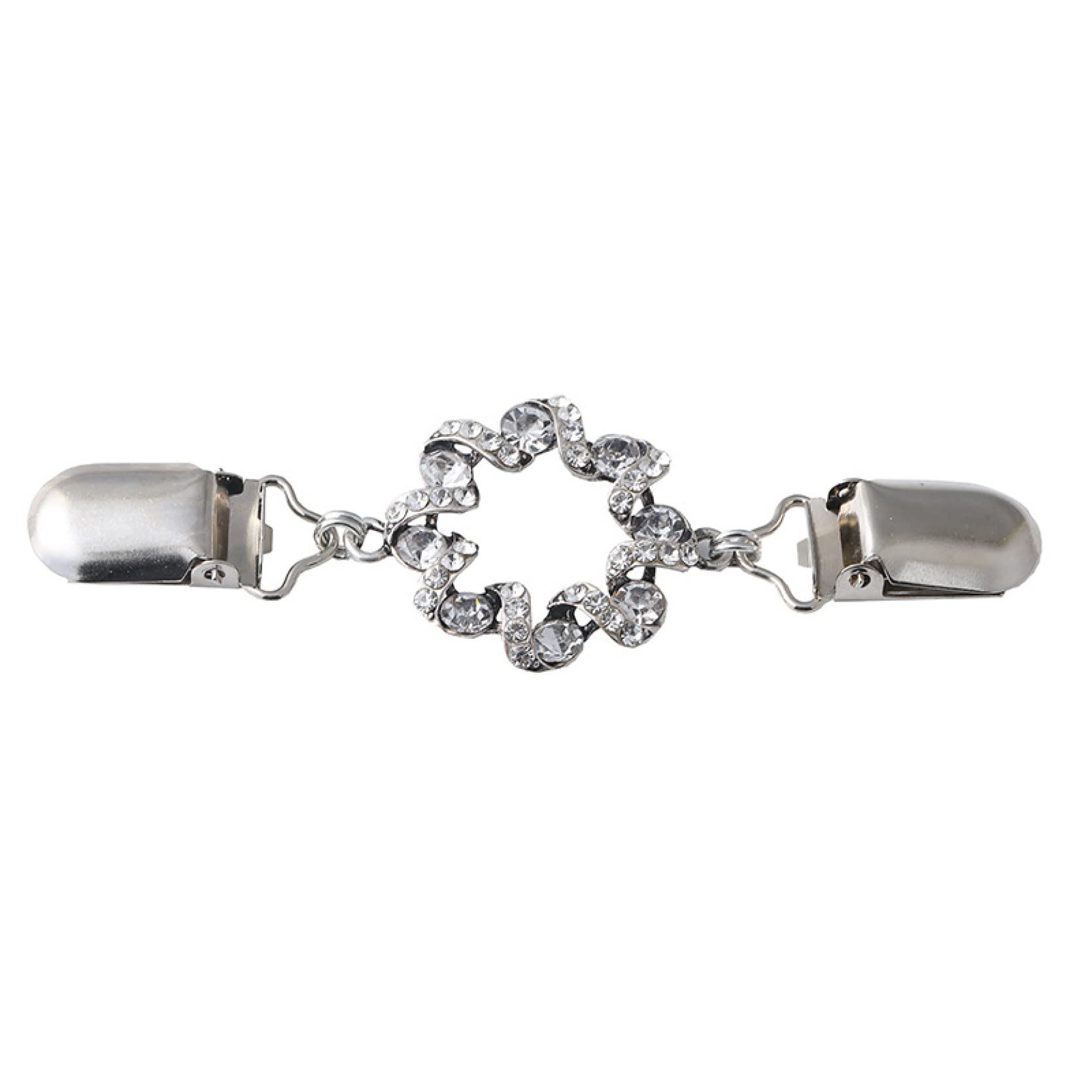 2Pcs Elegant Rhinestone Silk Scarf Buckle Pearl Corsage Shawl Clip - Cardigan Button Accessories for Women | Perfect for Weddings, Parties & Special Occasions