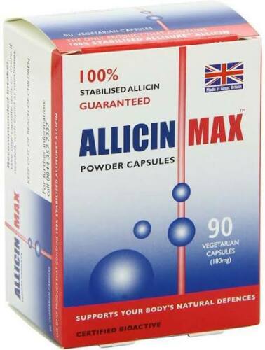 Allicin Max 90 Capsules - Premium Garlic Extract Supplement for Immune Support & Heart Health - Daily Wellness Boost for Adults