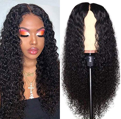 20 Inch Wet and Wavy Human Hair Lace Front Wig - T-Part Curly 150% Density Natural Wigs for Women | Perfect for Daily Wear, Cosplay, and Special Occasions