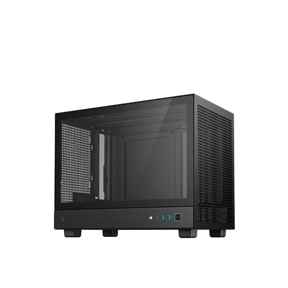 Deepcool CH160 Mini ITX Tower PC Case with Tempered Glass Side Panel - Compact Gaming & Home Office Desktop Build for Small Spaces